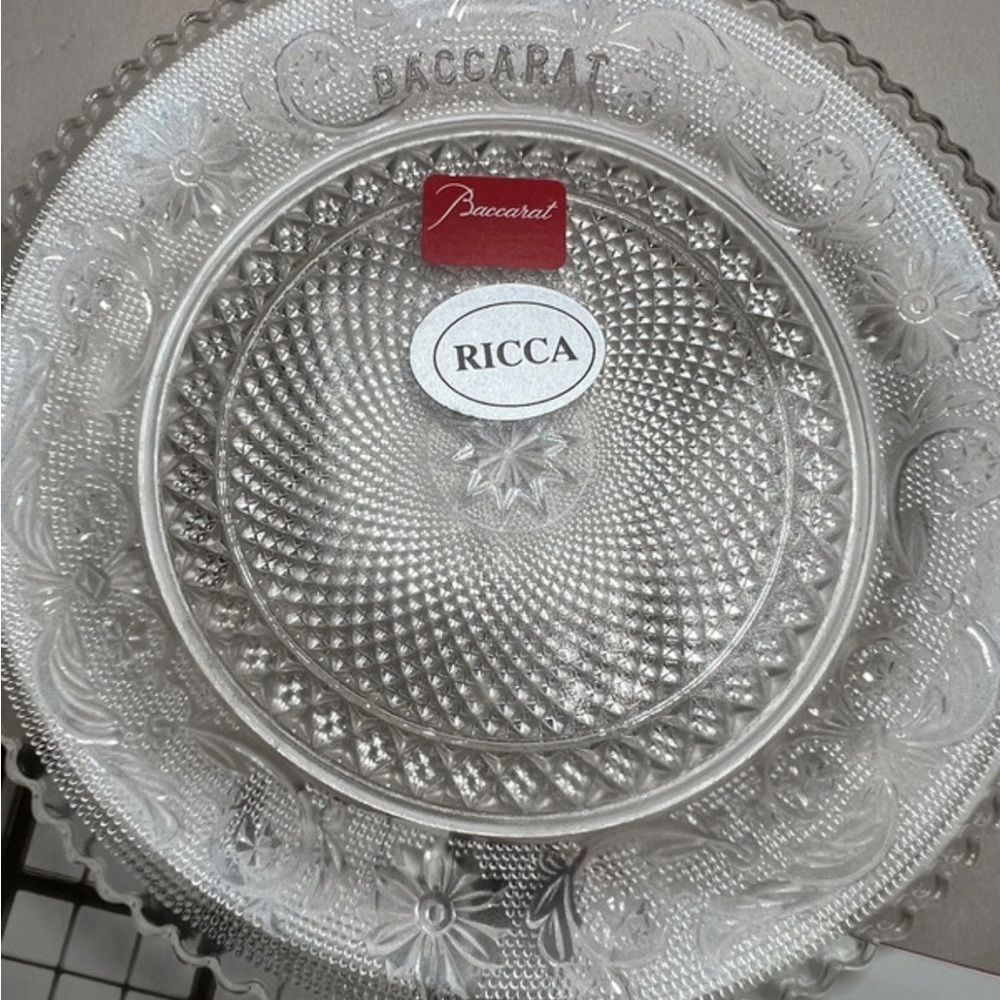 Authentic BACCARAT FRANCE CRYSTAL PLATE NEW